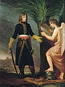 APPIANI ANDREA (1754-1817) - Il generale Bonaparte e il Genio della Vittoria che incide l